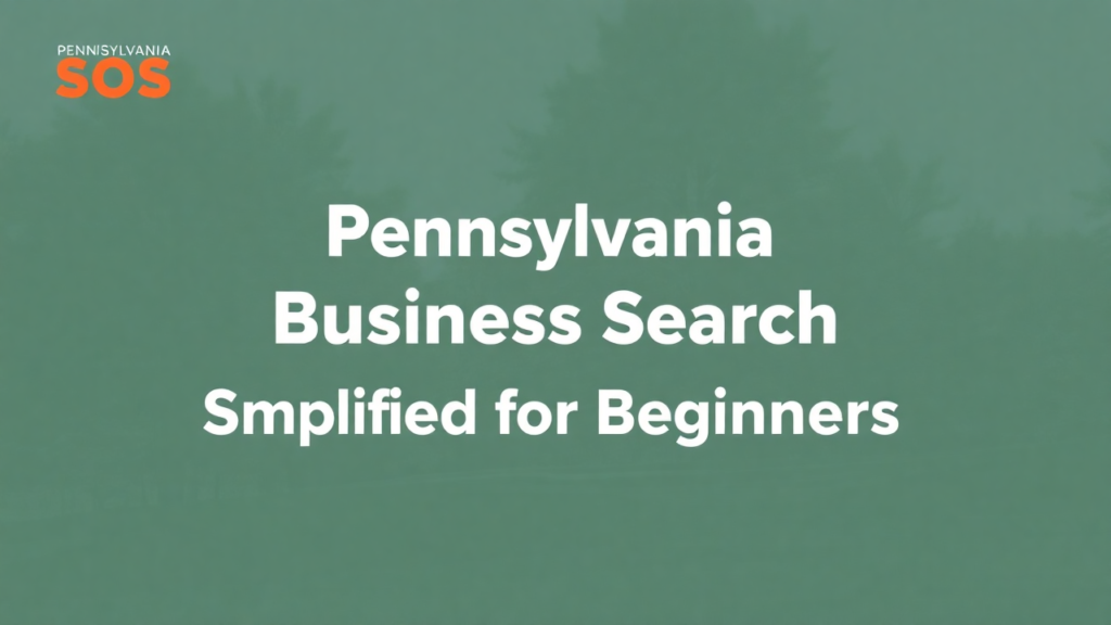 Pennsylvania SOS Business Search